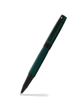 Sheaffer 300 Rollerball Matt Green Lak Polished Black