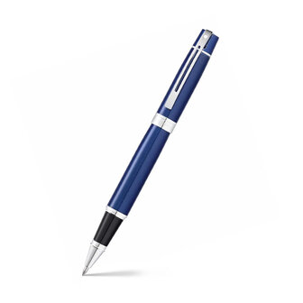 Sheaffer 300 Rollerball Glossy Blue Chrome Plated