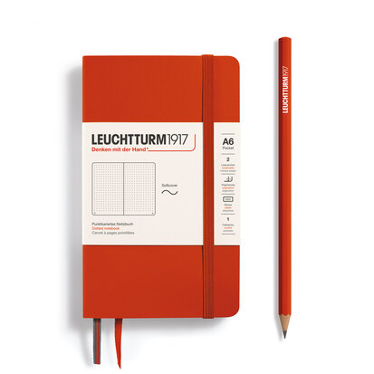 Leuchtturm A6 Pocket Softcover Notitieboek Fox Red