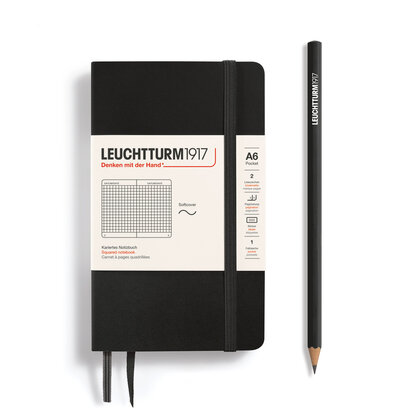 Leuchtturm A6 Pocket Softcover Notitieboek Black 