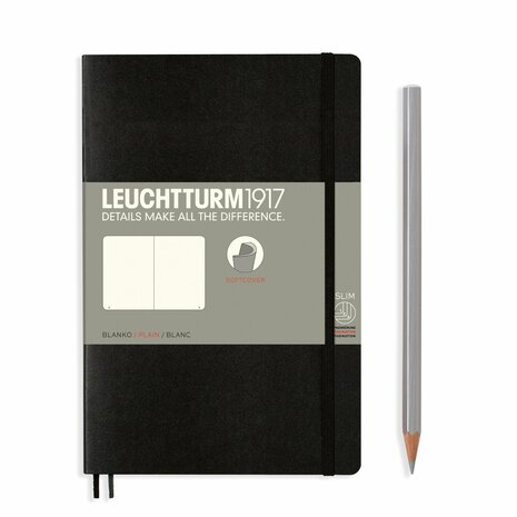 Leuchtturm B6+ Paperback Softcover Notitieboek Black