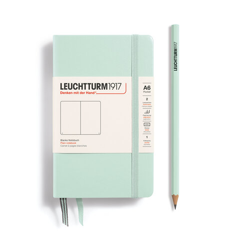 Leuchtturm A6 Pocket Hardcover Notitieboek Mint Green