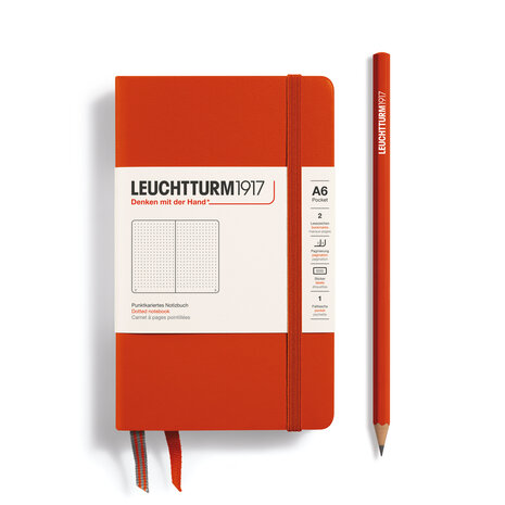 Leuchtturm A6 Pocket Hardcover Notitieboek Fox Red