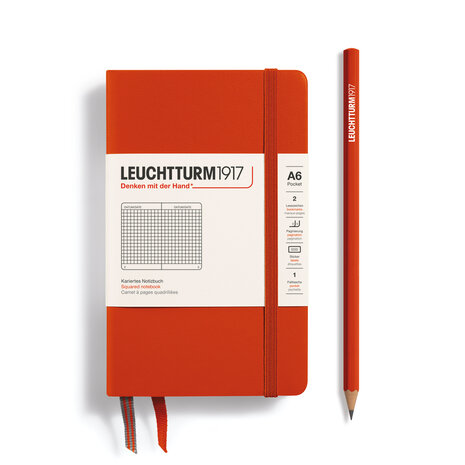 Leuchtturm A6 Pocket Hardcover Notitieboek Fox Red