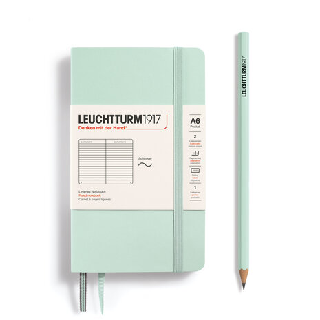 Leuchtturm A6 Pocket Softcover Notitieboek Mint Green