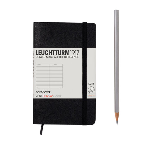 Leuchtturm A6 Pocket Softcover Notitieboek Black 